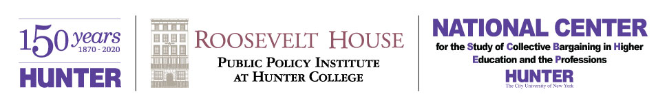 Hunter, Roosevelt House, and National Center Logos